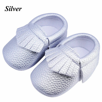 Handmade Baby Moccasins Soft Bottom Fashion Tassels Newborn Babies girls Shoes 12colors PU leather toddler kids Prewalkers Boots
