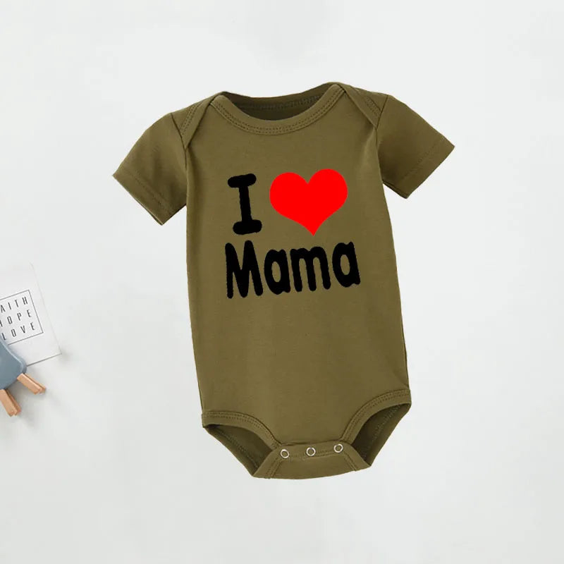 Love Mama/papa Spring and Summer Cotton Short Sleeve Bag Baby Body Clothes Climbing Clothes Baby Clothes Triangle Ha Clothes