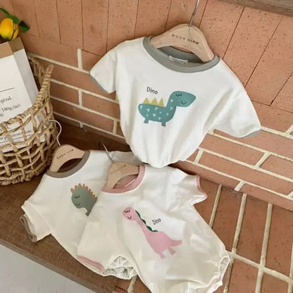 Korean Style Children's Clothing Summer Short Sleeve Jumpsuit Baby Triangle Rompers Jumpsuit