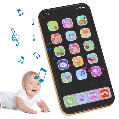 Fake Phone Kids Play House Toys Simulation Music Touch Screen Cell Phone With Light Baby Boys Girls Toys Mobile Phone Model Toys