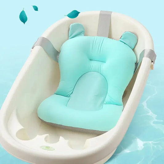 Foldable Baby Bath Seat Support Mat Newborn Bathtub Pillow Infant Body Cushion Bathing Mat Bathing Mat Bathing Basin Net BagBaby