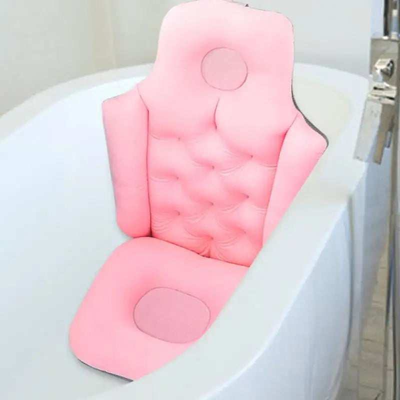 Adult Folding Bathtub Cushion SPA Head Rest Pillow Bath Baby Bed Pad Bathtub Anti-slip Cushioned Bathing Net Bathtub Pillow
