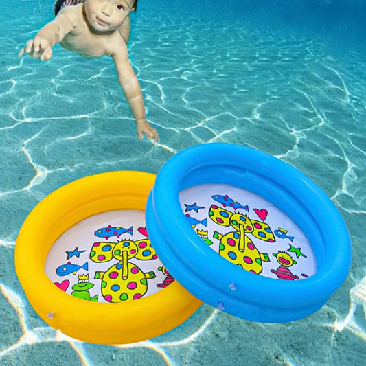 Cute Cartoon Inflatable Pool Thicken Blow Up PVC Round Swimming Pools for Kids Baby Toddler